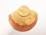 Fragment of a Bowl, Earthenware; slip covered with polychrome slip decoration under colorless glaze