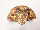 Fragment of a Bowl, Earthenware; slip covered with polychrome slip decoration under colorless glaze