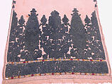 Towel or Scarf, Linen embroidered in silk