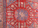 'Chessboard' Carpet, Animal hair (warp and pile), wool (weft); asymmetrically knotted pile