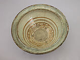 Bowl, Earthenware; overglaze luster-painted