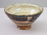 Bowl, Earthenware; overglaze luster-painted