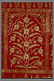 Floral Tent Panel, Silk, gold; cut velvet, painted