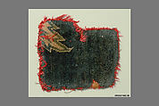Carpet Fragment, Silk (warp and weft), wool (pile); asymmetrically knotted pile
