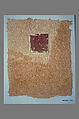 Fragment of a Cover or Blanket with Interlace Square, Wool, linen; plain weave, tapestry weave, weft loop weave