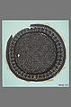Large Interlace Roundel from a Domestic Textile or Tunic, Wool, linen; plain weave, tapestry weave