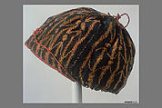 Hat, Wool; sprang technique