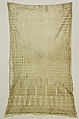 Scarf, Metal wrapped thread; embroidered