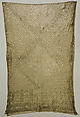 Shawl, Cotton, metal wrapped thread; embroidered