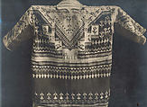 Damir Coat with Short Sleeves, Wool, silk, and metal wrapped thread; slit-tapestry weave