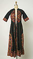 Woman's Coat with Embroidery, Cotton, silk; plain weave, embroidered