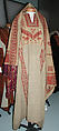 Ensemble, Linen, cotton, metal; embroidered