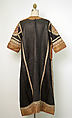 Kurta, Satin, metal wrapped thread, silver paillettes; embroidered
