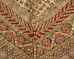 Kurta, Satin, metal wrapped thread, silver paillettes; embroidered