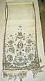 Scarf, Silk; embroidered