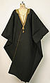 Abaya Cloak, Wool, metal wrapped thread; embroidered