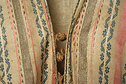 Uçetek Entari, Cotton, silk, metal wrapped thread