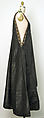 Dress, Silk, cotton, metal wrapped thread; embroidered