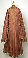 Uçetek Entari or Three-Skirt Robe, Silk (warp) and cotton (weft); warp patterning with extra silk and extra metallic thread; lining: printed plain weave cotton