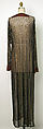 Dress, Cotton, metal wrapped thread; embroidered