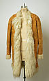 Coat, Leather, silk; embroidered