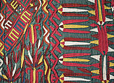 Cloak, Silk, cotton; embroidered
