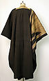 Abaya, Wool, silk, metal wrapped thread; embroidered