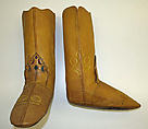 Boots, Leather, silk, wool
