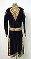 Robe, Velvet, metal wrapped thread; embroidered