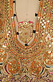 Tunic (Jebba), Silk, cotton, metal wrapped thread; embroidered
