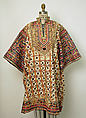 Mwasma Wedding Tunic, Cotton, silk, wool, metal wrapped thread; embroidered