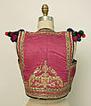 Vest, Silk, cotton, metal wrapped thread, wool; embroidered