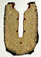 Plastron (Collar) from a Tunic, Metal wrapped thread, wool, glass; embroidered