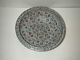 Mina'i Bowl with Abstract Pattern, Stonepaste; polychrome inglaze and overglaze painted on opaque monochrome glaze (mina'i)