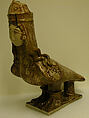 Figure of Harpy, Stonepaste; luster-painted on opaque white glaze, molded and applied decoration