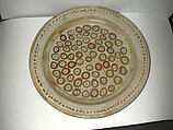 Plate Depicting a Flowering Bush in Two-Toned Luster, Earthenware; luster-painted on opaque white glaze