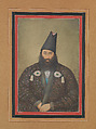 A Portrait of a Statesman, Yahya Ghaffari (Iranian, active 1860s–1880s, d. 1895–1906), Opaque watercolor and ink on paper