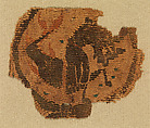 Roundel with Fish-Tailed Monster, Wool and linen; tapestry woven