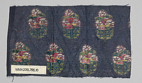 Textile Fragment, Silk and metal wrapped thread; brocaded