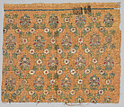 Textile Fragment, Silk and metal wrapped thread; brocaded