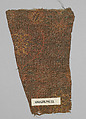 Textile Fragment, Silk and metal wapped thread; brocaded