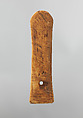 Peg for a Bookbinding, Bone; incised, tinted, and inlaid with paint