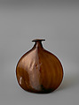 Flask, Glass; mold blown, tooled on the pontil