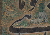 Calligraphy Painting, Isma&#39;il Jalayir (Iranian, active ca. 1858–81), Opaque watercolor and ink on paste board