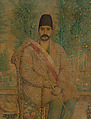 Portrait of Mirza 'Ali Asghar Khan (Amin al-Mulk, Amin al-Sultan, Atabeg-i Azam), Isma&#39;il Jalayir (Iranian, active ca. 1858–81), Opaque watercolor on paper