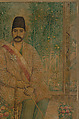 Portrait of Mirza 'Ali Asghar Khan (Amin al-Mulk, Amin al-Sultan, Atabeg-i Azam), Isma&#39;il Jalayir (Iranian, active ca. 1858–81), Opaque watercolor on paper
