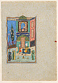 "Bahram Gur in the Green Palace on Monday", Folio 224 from a Khamsa (Quintet) of Nizami of Ganja, Nizami (present-day Azerbaijan, Ganja 1141–1209 Ganja), Ink, opaque watercolor, silver, and gold on paper