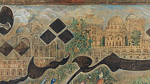 Calligraphy Painting, Isma&#39;il Jalayir (Iranian, active ca. 1858–81), Opaque watercolor and ink on paste board