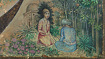 Calligraphy Painting, Isma&#39;il Jalayir (Iranian, active ca. 1858–81), Opaque watercolor and ink on paste board