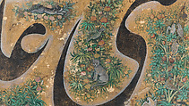Calligraphy Painting, Isma&#39;il Jalayir (Iranian, active ca. 1858–81), Opaque watercolor and ink on paste board
